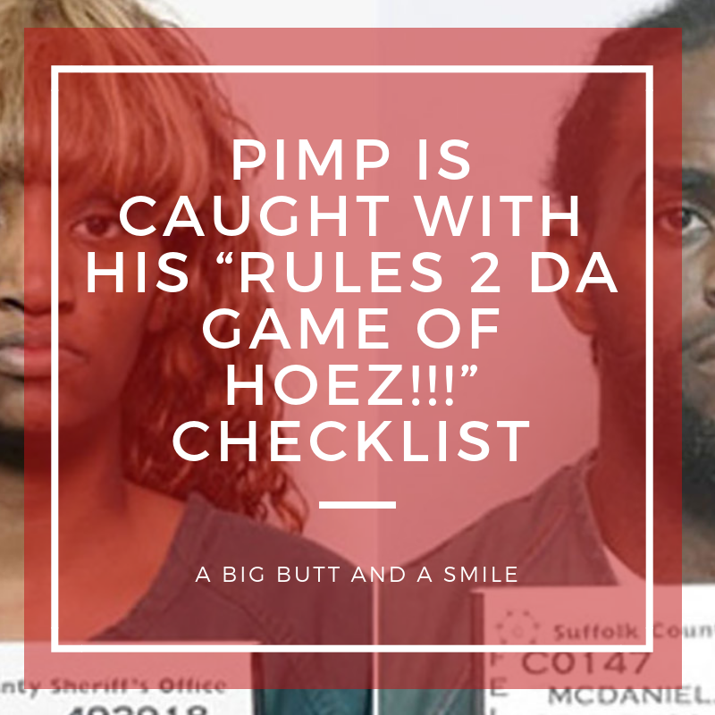 Pimp is Caught With His “Rules 2 Da Game of Hoez!!!” Checklist