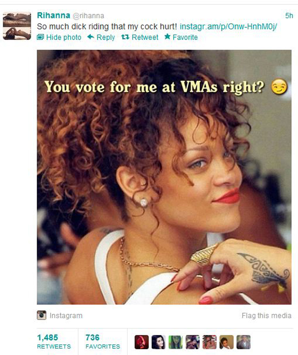 Tweet of the Day: Rihanna's Cock Hurts