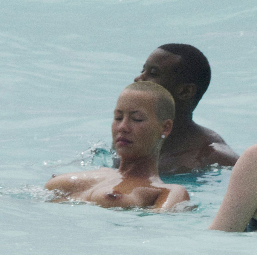 2. Amber Rose Topless in Barbados 02.